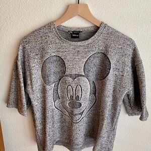 Zara Mickey Mouse Sweatshirt Crop
